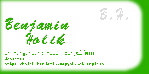 benjamin holik business card